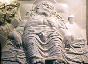 Foto - Traduzione tridimensionale in bassorilievo prospettico del dipinto del Mantegna - Presso il Museo tattile Antheros del Cavazza a Bologna
